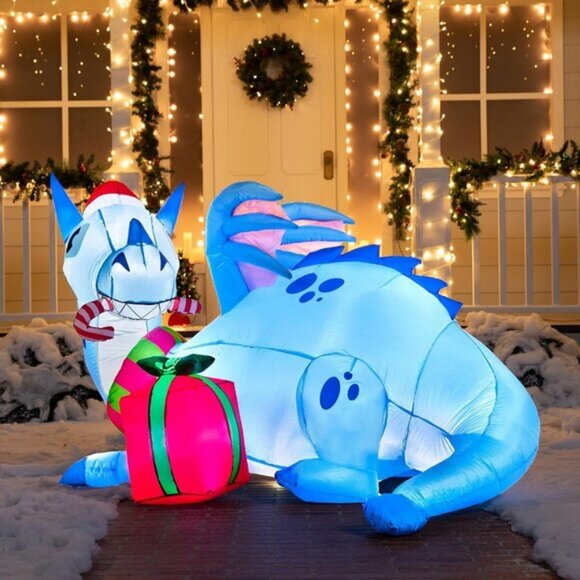 🆕6 FT Long Christmas Inflatable Blow Up Christmas Decorations Outdoor - Picture 7 of 11